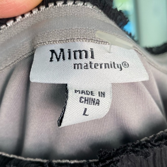 Mimi Maternity Silk Black Pleated Dress - Picture 5 of 10